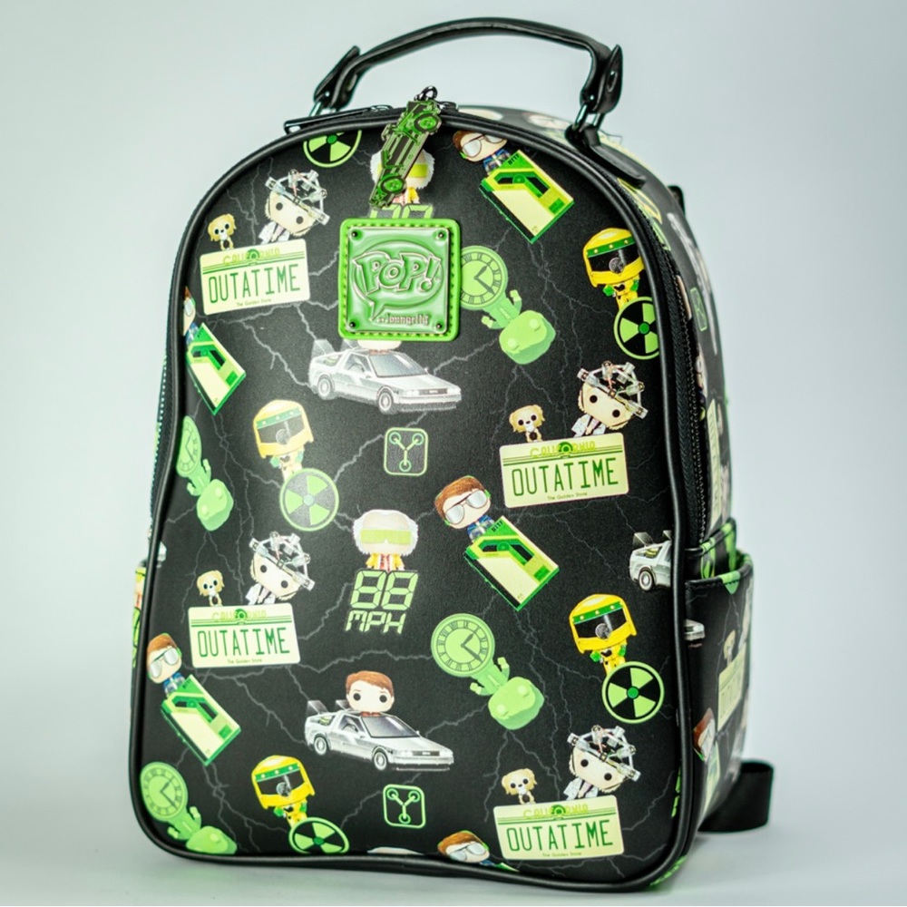 Back to the Future Loungefly Glow In The Dark Plutonium Funko Pop Mini Backpack